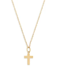 Bloomingdale's Fine Collection Children's Small Cross Pendant Necklace
