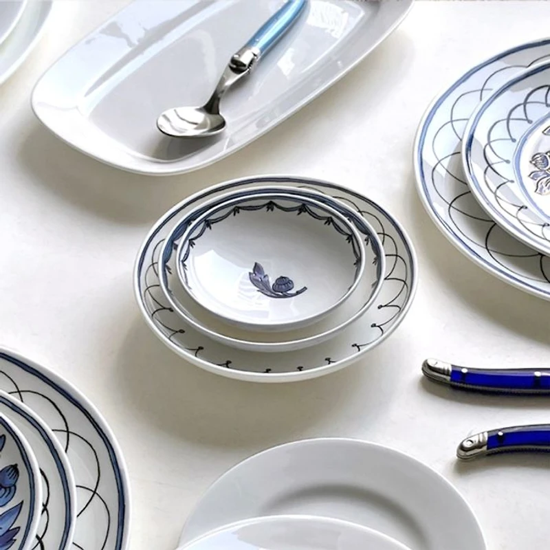 H. Blue Bird Assorted Canape Dishes, Set of 3