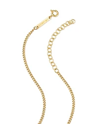 14K Yellow Gold Emerald Gemstones Bezel Pendant Necklace, 14-16"