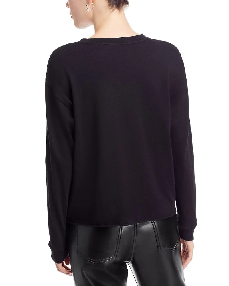 The Long Sleeve Slouchy Cut Off Tee