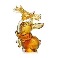 Liuli Spectacular Blossom of Mine Rabbit Crystal Figure