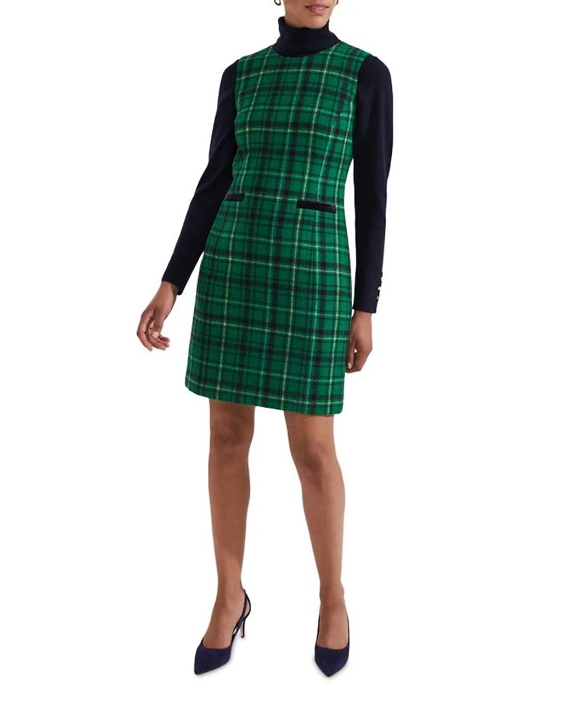 Margot Plaid Wool Sheath Dress