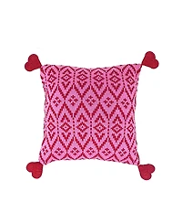 Melange Collection Heart Tassel Pillow, 10 x 10