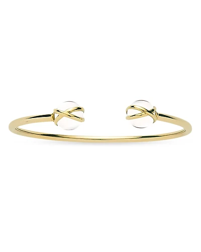 L. Klein 18K Yellow Gold Prisma Crystal Quartz Bangle Bracelet