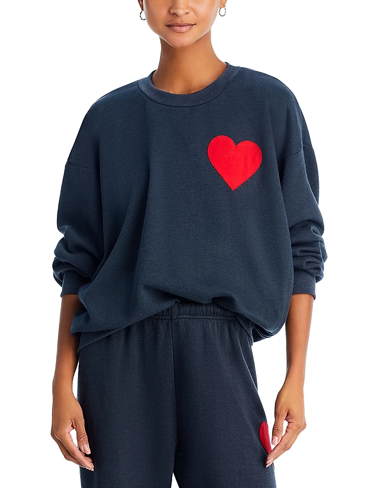 Aviator Nation Heart Stitch Crewneck Sweatshirt