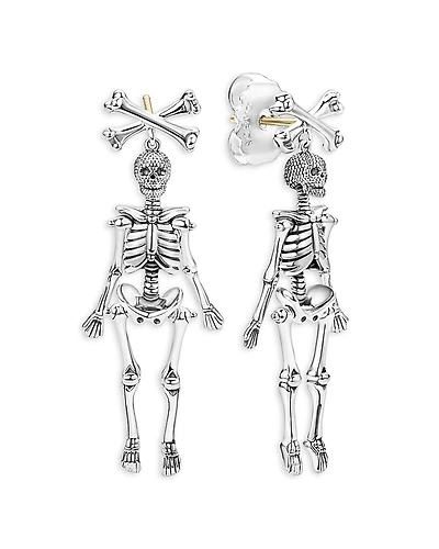 Lagos 14K Yellow Gold & Sterling Silver Rare Wonders Skeleton Drop Earrings