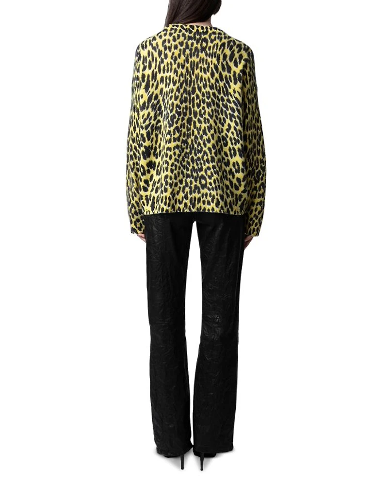 Markus Cashmere Leopard Print Sweater