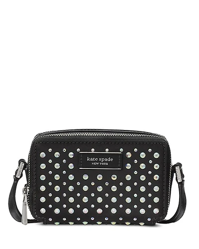 Double Zip Micro Embellished Crossbody