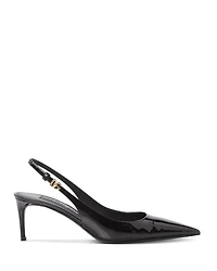 Women's Glossy Pointed Toe Slingback Pumps