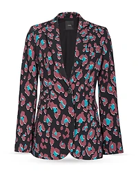 Grimilde Animal Print Slim Fit Cady Blazer