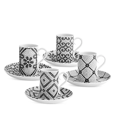 Vista Alegre Calcada Portuguesa Coffee Cup and Saucer, Set of 4