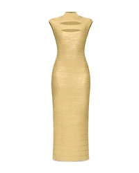 Foiled Cutout Bandage Gown