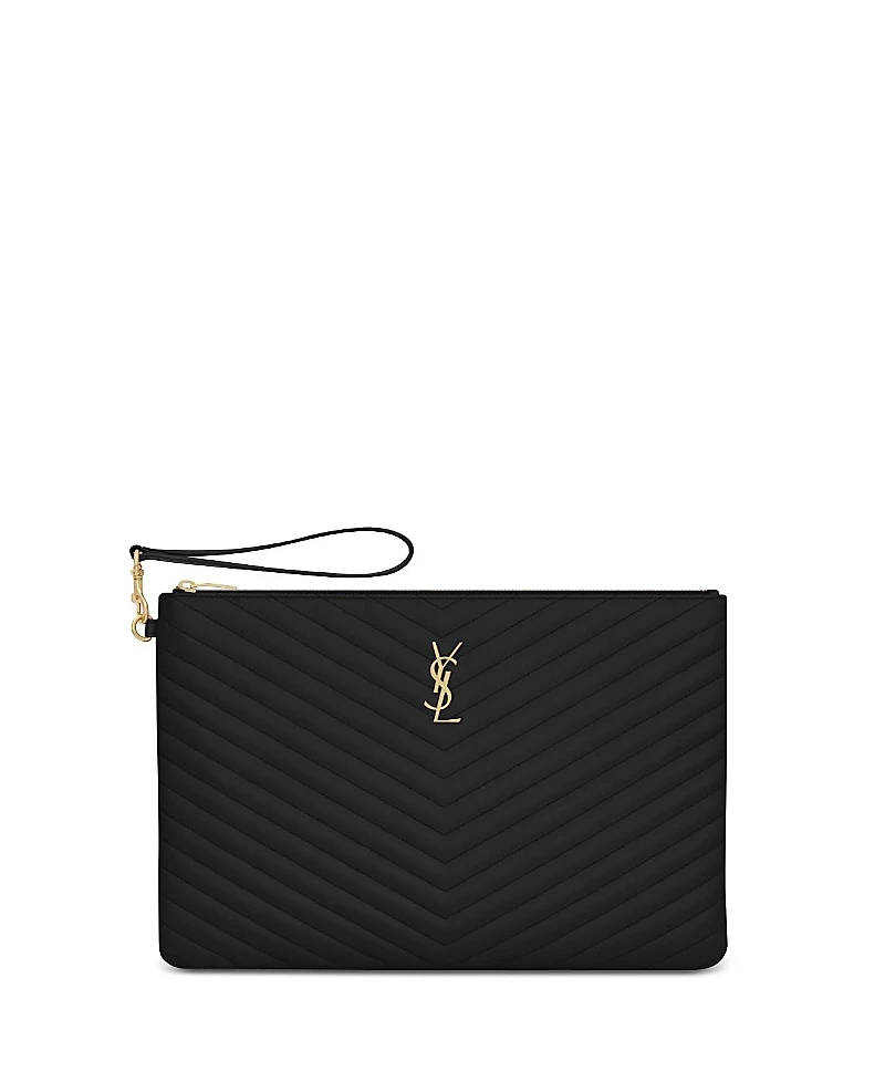 Saint Laurent Cassandre Matelasse Document Holder Pouch