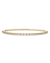 Extensible 18K Gold Stretch Diamond Tennis Bracelet