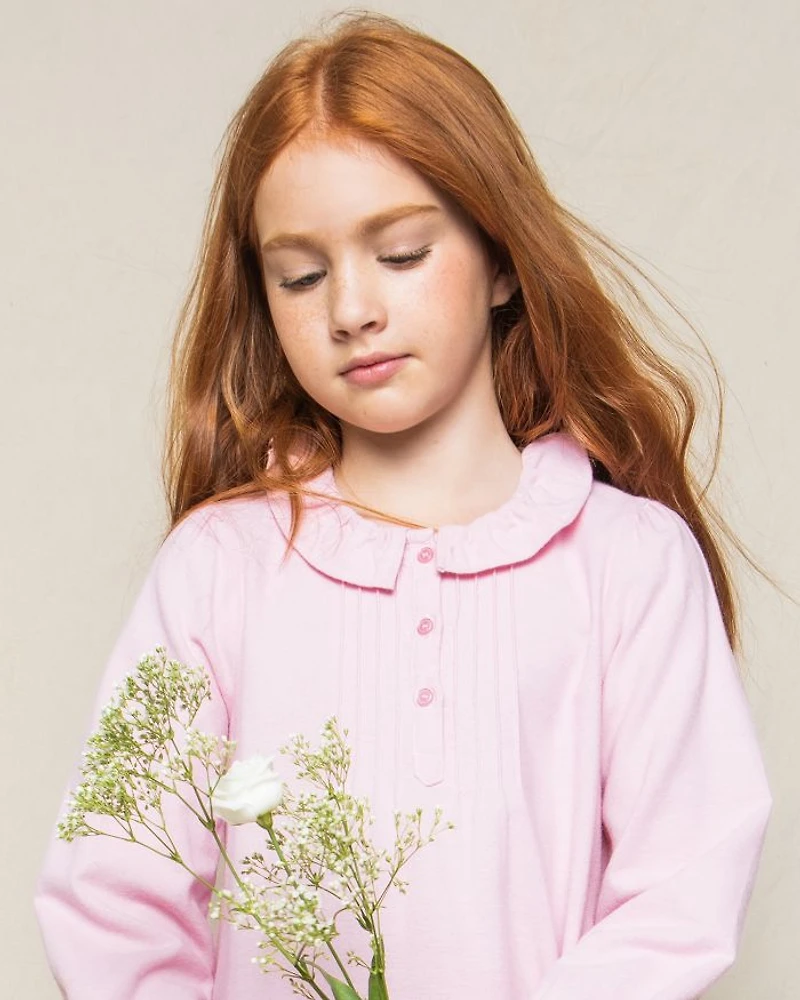 Girls' Pink Flannel Victoria Nightgown - Baby, Little Kid, Big Kid