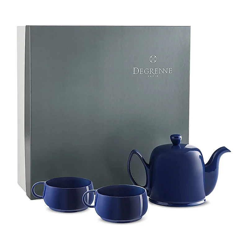 Degrenne Paris Salam Monochrome Teapot and Cups Set