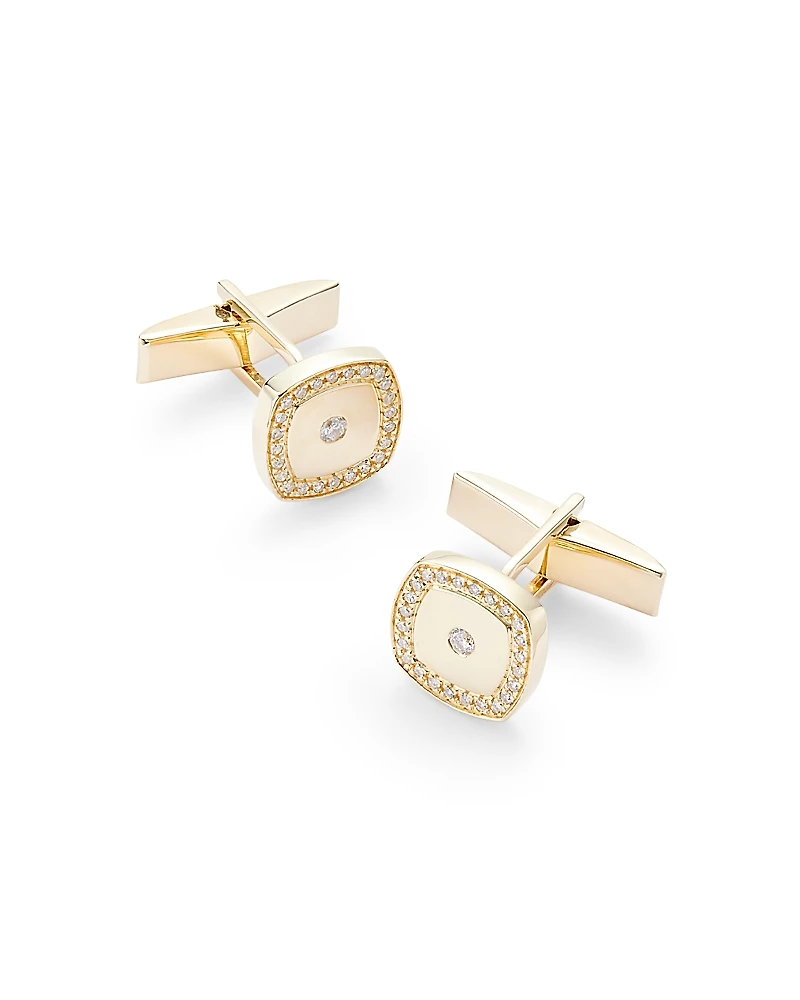 Bloomingdale's Fine Collection Men's Diamond Halo Cufflinks