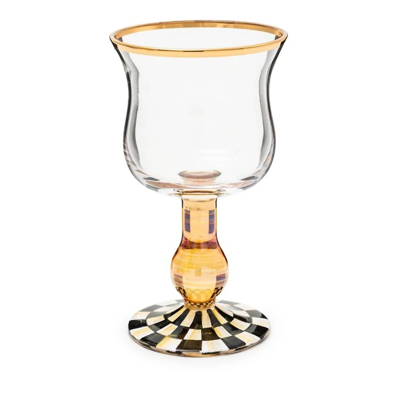Courtly Check Wine Glass