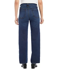 Mid Rise Wide Leg Jeans Denim