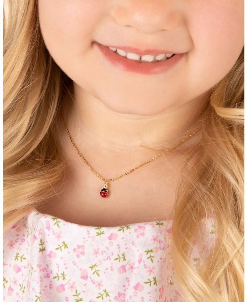 Children's 14K Gold Lil' Ladybug Girls' 12-14" Necklace