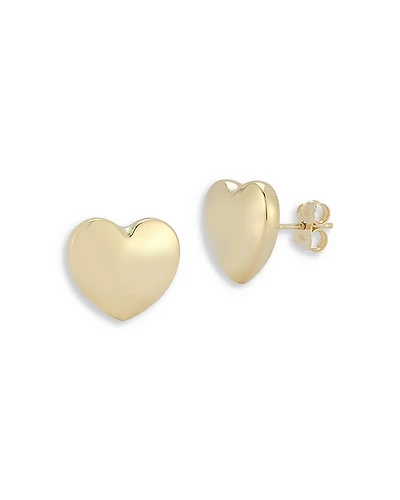 Bloomingdale's Fine Collection 14K Yellow Gold Bold Heart Stud Earrings