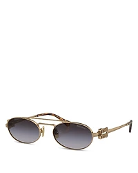 Miu Miu Oval Sunglasses, 53mm