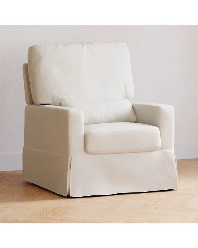 Crawford Pillowback Comfort Swivel Glider in Water Repellent & Stain Resistant Performance Fabric