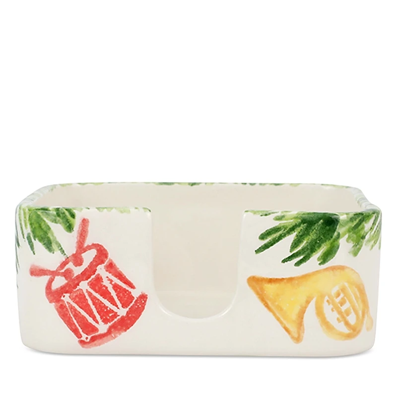 Vietri Nutcrackers Cocktail Napkin Holder