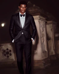 Bib-Front Slim Fit Tuxedo Shirt