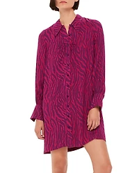 Zebra Stripe Collar Dress
