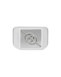 Sterling Silver Diagonal Interlocking G Square Signet Ring