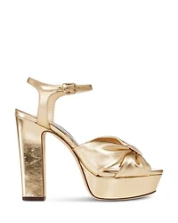 Women's Heloise 120 Metallic Leather High Heel Platform Sandals
