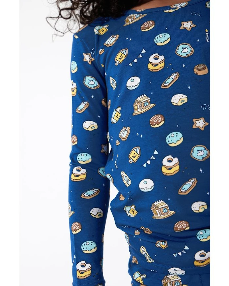 Unisex Hanukkah Cookies Print Pajama Set - Baby, Little Kid