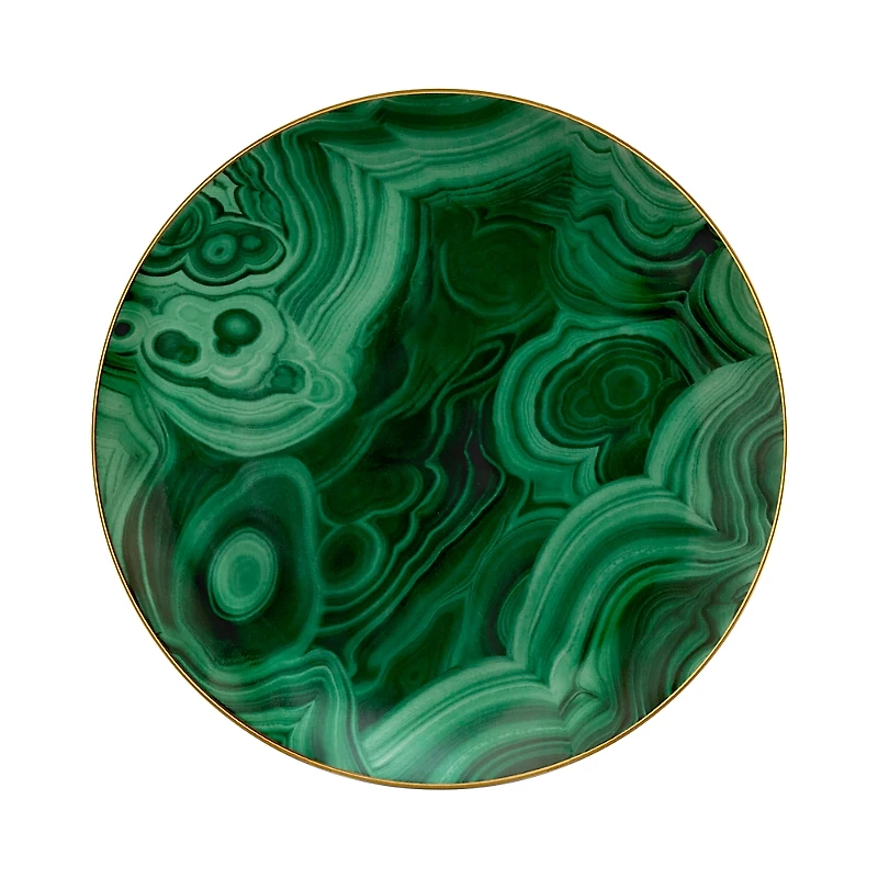 L'Objet Malachite Dessert Plate, Set of 4