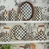Courtly Check Enamel Canisters