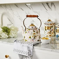 Wildflowers Enamel Tea Kettle, 2-Qt.