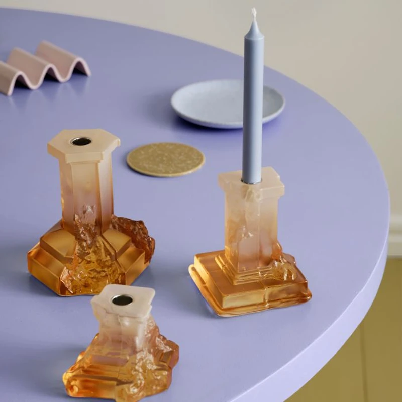 Rocky Baroque Candlestick, Medium