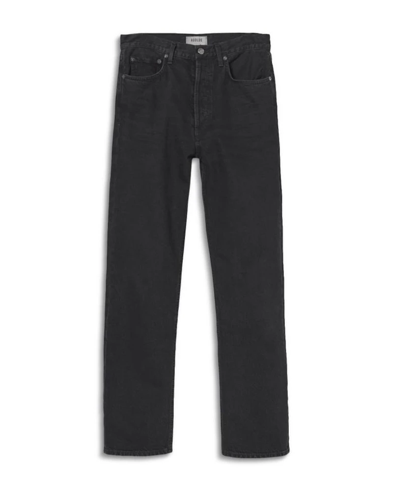 '90s Pinch Waist High Rise Straight Jeans Crushed