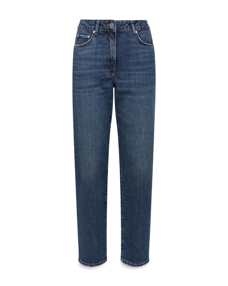 Selin Slim Straight Leg Jeans Mid Blue