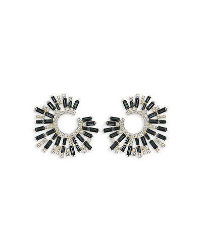 Opulent Stardust Open Circle Earrings in 18K Gold Plated