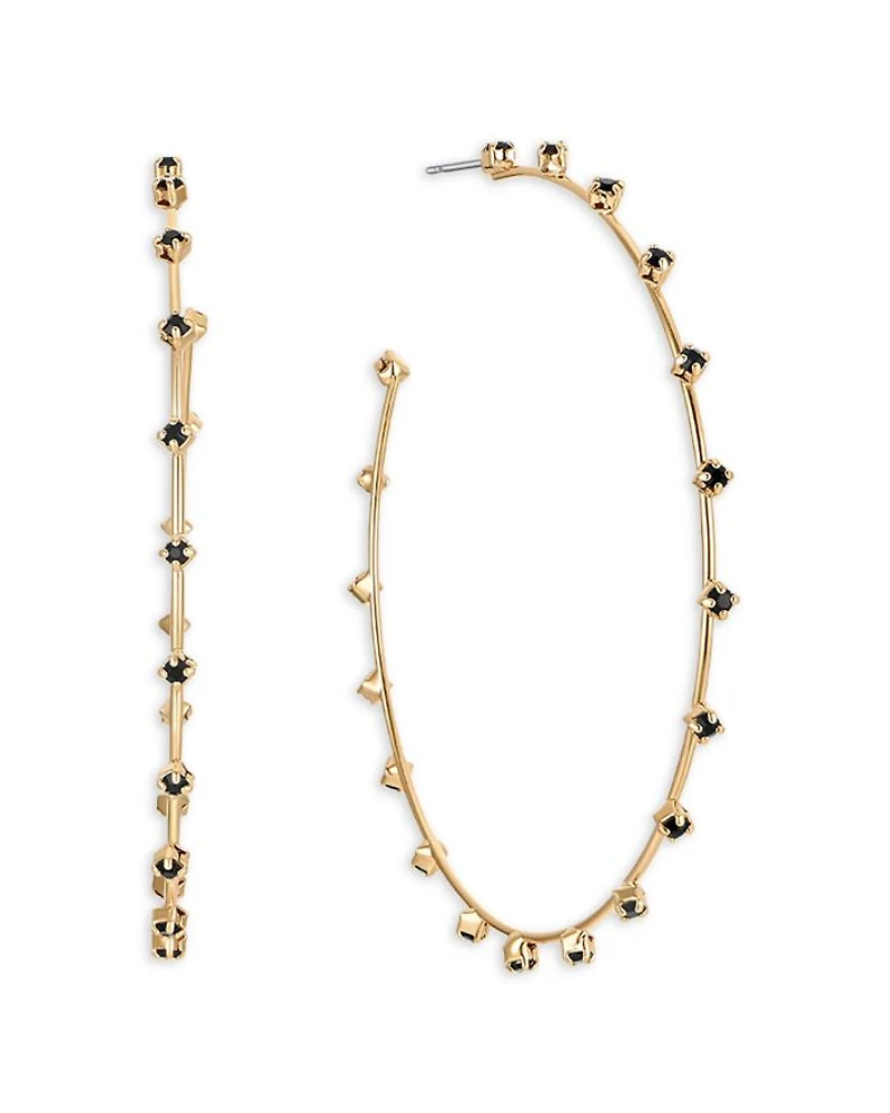 Simple Spark Hoop Earrings in 18K Gold Plated
