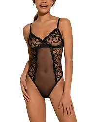 Sanika Mesh & Lace Bodysuit