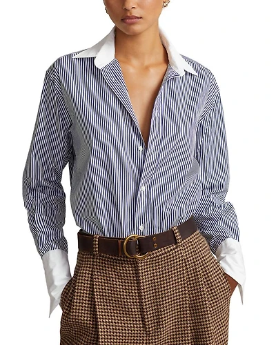 Relaxed Fit Two-Tone Striped Shirt