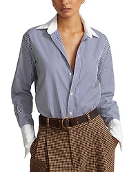 Relaxed Fit Two-Tone Striped Shirt