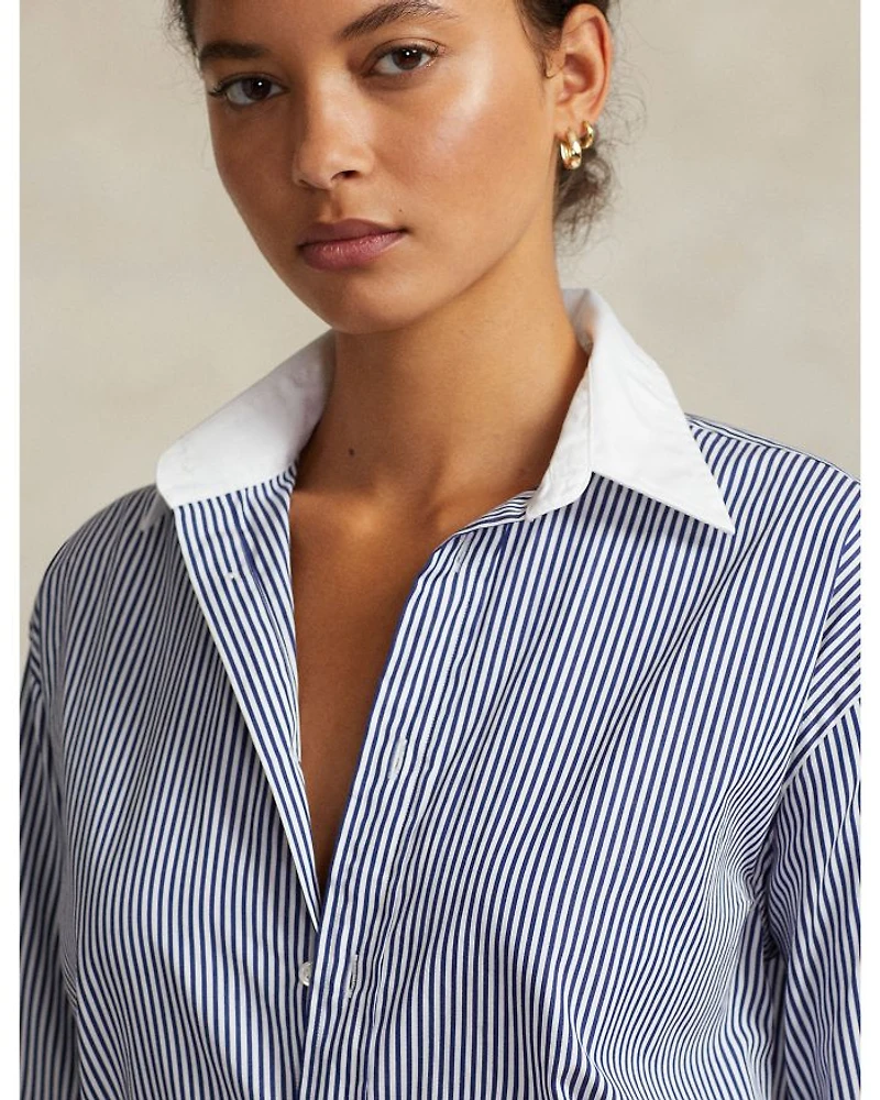Relaxed Fit Two-Tone Striped Shirt