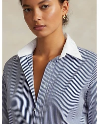 Relaxed Fit Two-Tone Striped Shirt
