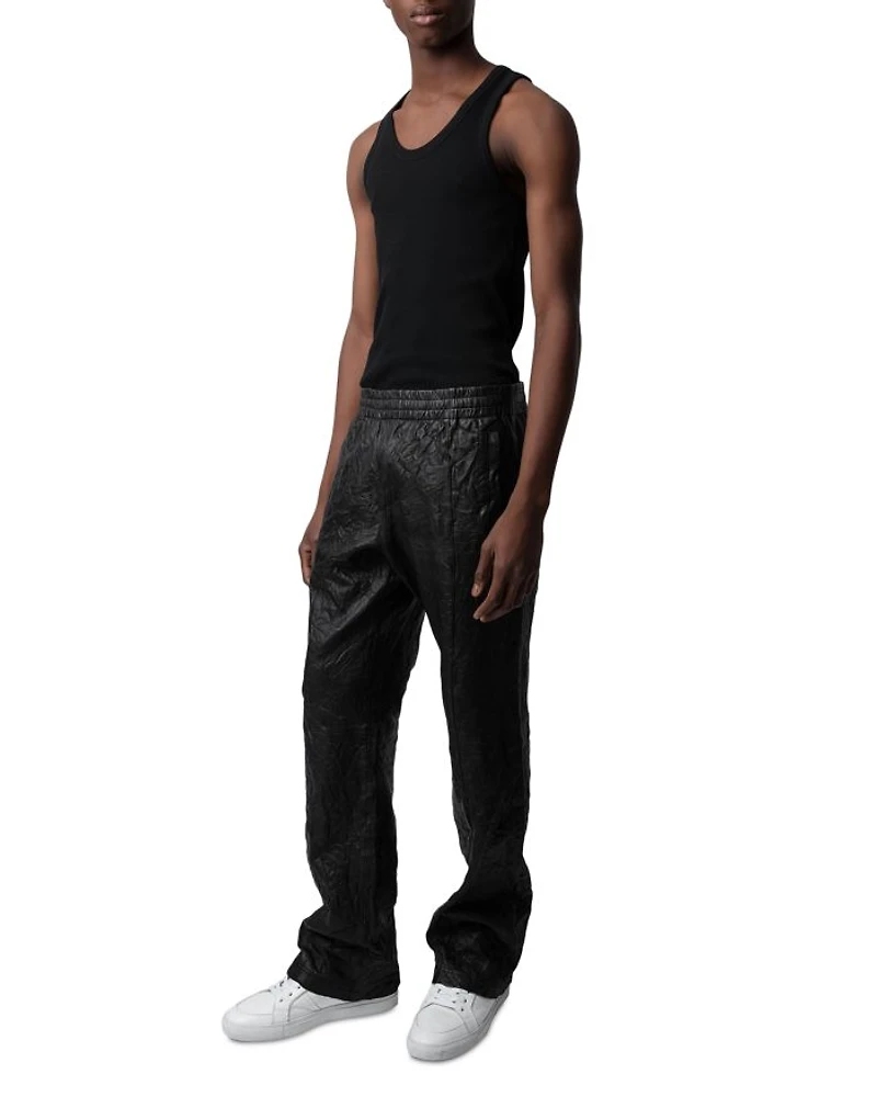 Pacha Crinkle Leather Pants