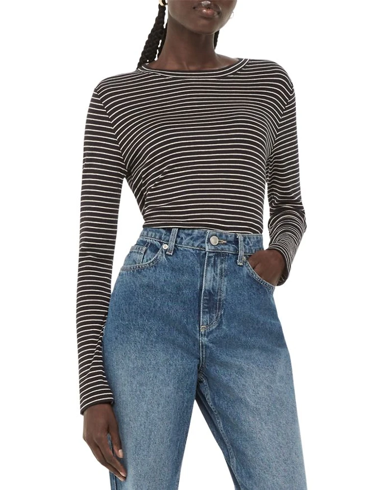 Essential Slim Striped Crewneck Top