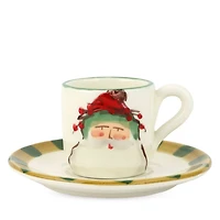 Old St. Nick Assorted Espresso Cups & Saucers, Set of 4