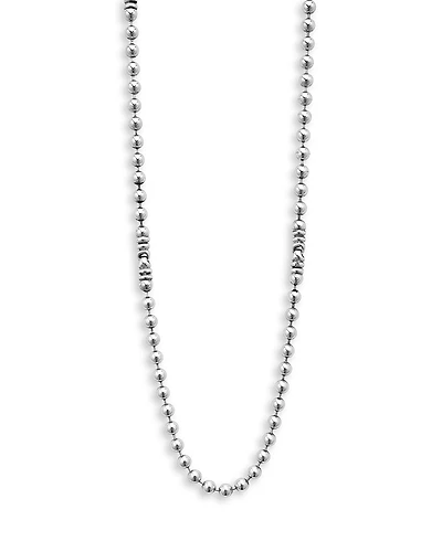 Lagos Men's 18K Yellow Gold & Sterling Silver Anthem Ball Chain Link Station Necklace